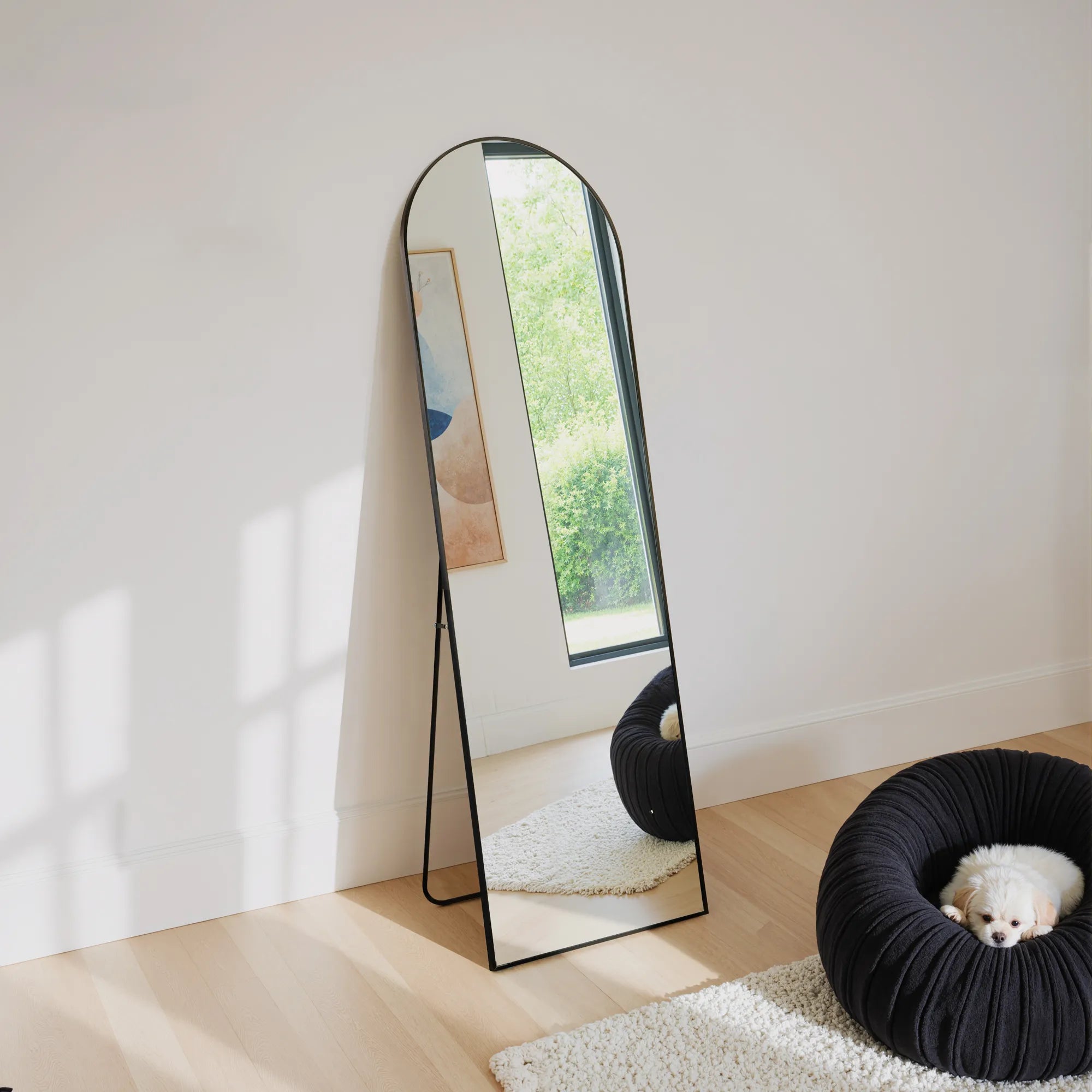 Ellis-Full Length Arched Mirror — Black